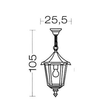 MONACO - Suspension Ext. IP43 IK02, vert, E27 100W max., lampe non incl.|Aric-ARI3039