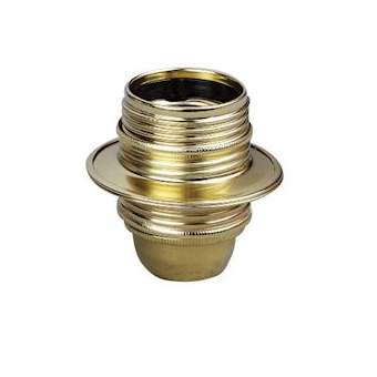 Douille culot E27 à chemise filetée métallique -2 bagues +borne de terre 4A 150W|Legrand-LEG091132