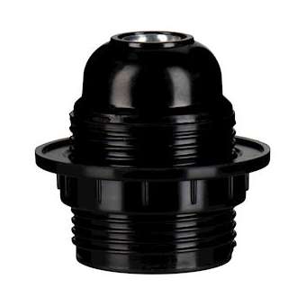 Douille E27 Bakélite Filetée + Bague Noir|Bailey-BIY141131