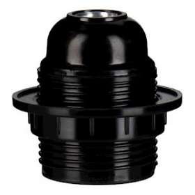 Douille E27 Bakélite Filetée + Bague Noir|Bailey-BIY141131