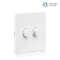 Connect.control - Variateur rotatif mural double blanc sans fil Bluetooth|Aurora-ABIAUA1BTR2GW