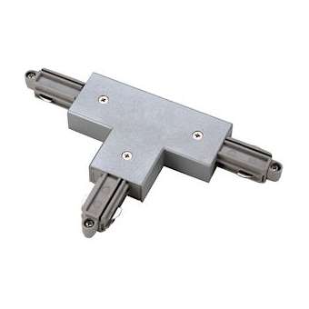 Connecteur en T pour rail 1 allumage 16A max, gris, terre gauche|SLV-DC5143072