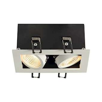 KADUX, encastré carré, 2 LED, blanc, 15W, 3000K, 38DEG, alim incluse|SLV-DC5115711