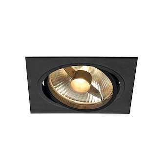 NEW TRIA 150 ES111 encastré, carré, noir mat, max. 75W, lames ressorts|SLV-DC5113830