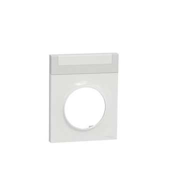 Odace Styl Pratic, plaque Blanc avec porte etiquette 1 poste|Schneider Electric-SCHS520732