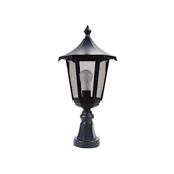 MONACO - Borne Ext. IP43 IK02, noir, E27 100W max., lampe non incl., haut. 53cm|Aric-ARI3044