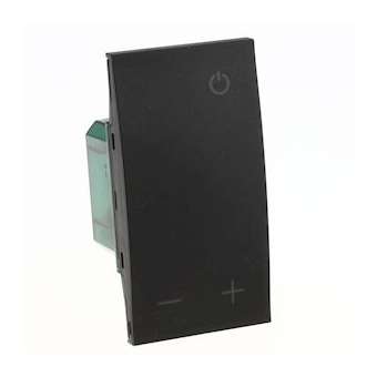 Thermostat avec afficheur Living Now MyHOME_Up 2 modules - noir|Bticino-TICBTKG4691