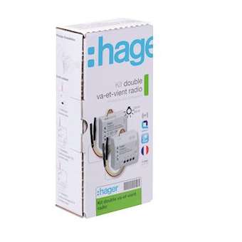 Kit double va et vient KNX radio|Hager-HAGTRK152M