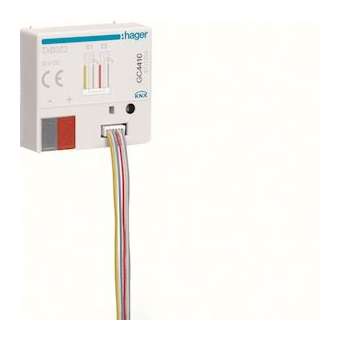 Module 2 entrées + 2 sorties LEDs, à encastrer, KNX|Hager-HAGTXB322