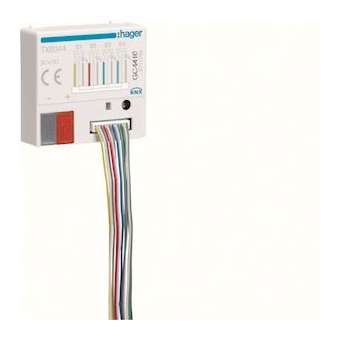 Module 4 entrées + 4 sorties LEDs, à encastrer, KNX|Hager-HAGTXB344