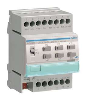 Module 6 sorties chauffage TRIAC / config mode ETS|Hager-HAGTYM646T