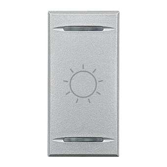 Manette Axolute symbole lumière type bascule 1 module - Alu|Bticino-TICHC4911BA