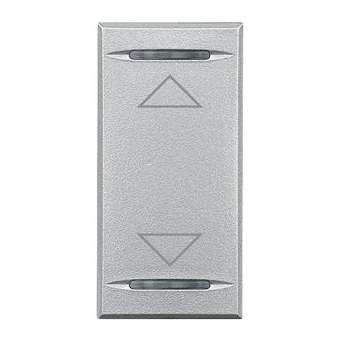 Manette Axolute symbole montée et descente 1 module - Alu|Bticino-TICHC4911AH