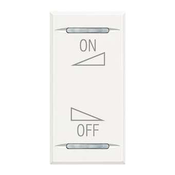 Manette Axolute BUS marquage variation ON/OFF 1 module - White|Bticino-TICHD4911AI