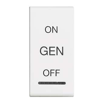 Manette Livinglight symbole ON, OFF et GEN 1 module - blanc|Bticino-TICN4911AFN