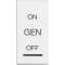 Manette Livinglight symbole ON, OFF et GEN 1 module - blanc|Bticino-TICN4911AFN