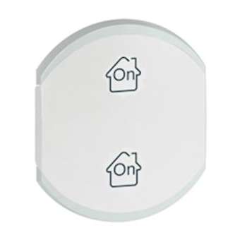 Enjoliveur double Céliane marquages GEN, ON et OFF - blanc|Legrand-LEG068158