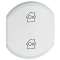 Enjoliveur double Céliane marquages GEN, ON et OFF - blanc|Legrand-LEG068158