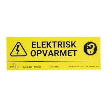 Étiquette d'avertissement pour étude stabilisée pour VPL, multilingue|nVent RAYCHEM-RAY574124000