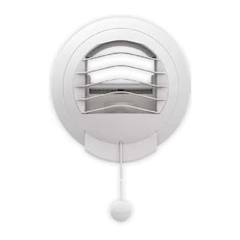 Bouche d'extraction autoréglable 45/120 m3/h, sans manchette. Cde par cordon|S&P France ( Unelvent )-UNE858267