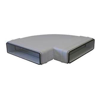 Coude 90DEG horizontal PVC rigide à joints d'étanchéité, rectangulaire 40 x 110|S&P France ( Unelvent )-UNE831004