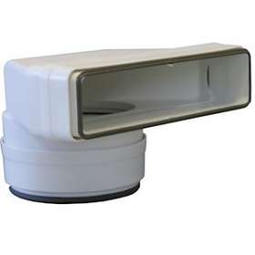 COUDE MIXTE PVC RIGIDE A JOINTS SECTION RECT 55X220 / D100 CIRCULAIRE|S&P France ( Unelvent )-UNE831023