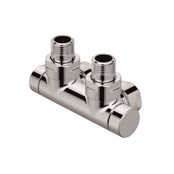 Vanne d'isolement H coudé 1/2' - Kit T chromé|Acova-ACA991628