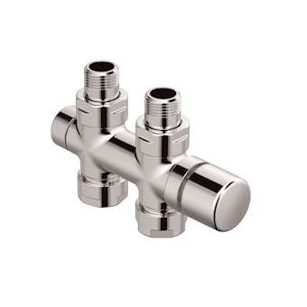 Robinetterie thermostatisable H droit réversible 1/2', tête man.- Kit O chromé|Acova-ACA991588