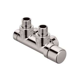 Robinetterie thermostatisable H coudé 1/2', tête man. droite - Kit P chromé|Acova-ACA991598