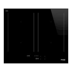 Table induction 'Dolce Stil Novo' 60 cm 4 foyers toutes zones utiles commandes|Smeg france-SMFSIM3644D