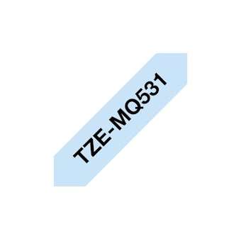 Ruban laminé Noir sur Bleu Pastel 12mm (4m)|Brother france-BRTTZEMQ531
