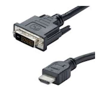 Cordon DVI-D M/HDMI A M - Full HD 1080p - bidirectionnel - nickel - 1m20|Erard-EAD2738