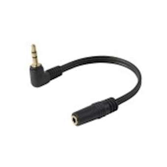 Adaptateur Jack 3.5mm M coudé à 90DEG/F - OR - 10cm|Erard-EAD1521