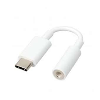 Adaptateur USB C M vers Jack 3.5MM F - blanc - prises alu - 14cm|Erard-EAD722476