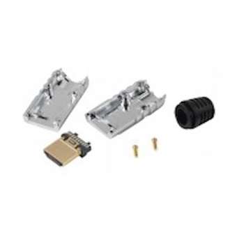 Prise HDMI A M - compatible avec le câble HDMI référence 7885 - OR - à souder|Erard-EAD727914