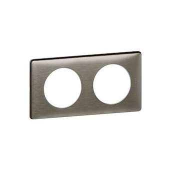 Plaque Céliane - Métal Tungstène - 2 postes|Legrand-LEG098873