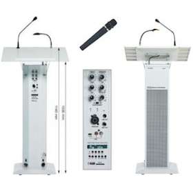 Pupitre colonne amplifiée 40W avec micro main|Rondson-ONDCSV-540R-WT-201