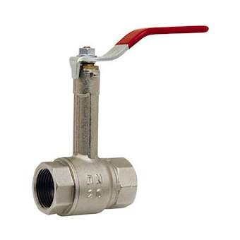 VANNE F/F 1/2' PN40 RALLONGE MONOBLOC ACIER PLAT ROUGE|Adg-AF9204RL-15