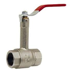 VANNE F/F 1/2' PN40 RALLONGE MONOBLOC ACIER PLAT ROUGE|Adg-AF9204RL-15