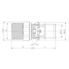 Manchon mâle filetage conique 50x4-1'1/2|Comap-CMP9243GW50112