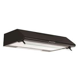 Hotte casquette 60 cm - 255 m³/h - 65 dB(A) vitesse maximale - Visière en verre|Airlux-ALXGHC625BK
