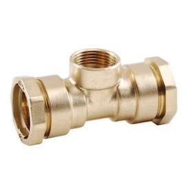 TE LAITON A COMPRESSION FEMELLE 1' PEHD 32|Adg-AF9800TF-3226
