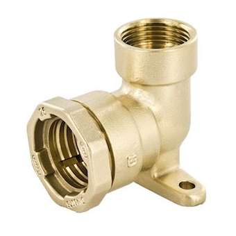 APPLIQUE MURALE LAITON A COMPRESSION FEMELLE 1/2' PEHD 20|Adg-AF9800A-20