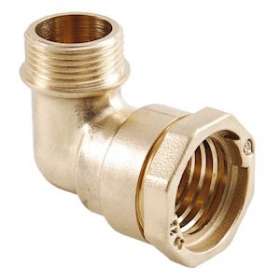 COUDE LAITON A COMPRESSION MALE 1'1/4 PEHD 40|Adg-AF9800CM-4033
