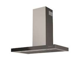 Hotte murale box bandeau noir sensitif 90 cm - 679 m³/h en boost - 68 dB(A)|Airlux-ALXGHBS97IX