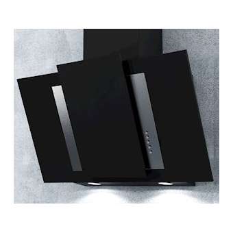 Hotte murale inclinée 90 cm -- Périmétrique - 650 m³/h sortie libre - 41/62 dB(A|Airlux-ALXGHW97BK