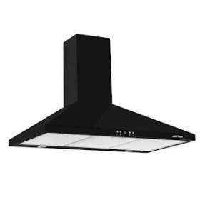 Hotte murale Pyramide 90 cm - 760m³/h - 68 dB(A) vitesse maximale - Électronique|Airlux-ALXAHP975BK