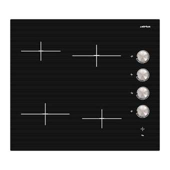 Table vitrocéramique 60 cm - 4 Hi-Light - 6 kW - Manettes latérales|Airlux-ALXATH64M