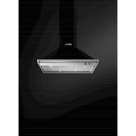 Hotte décorative - Murale pyramidale - 90 cm - 2 manettes de commande|Smeg france-SMFKD90HNE