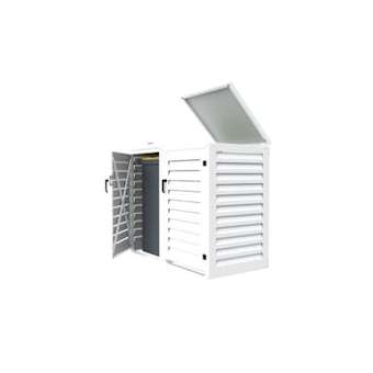 Complément abri conteneur 240L - module comp pour 1 poubelle - Blanc|Atole-AOEMACMC240BL
